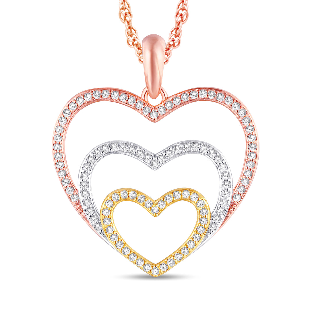 10KT-0.33CTW HEART PENDANT