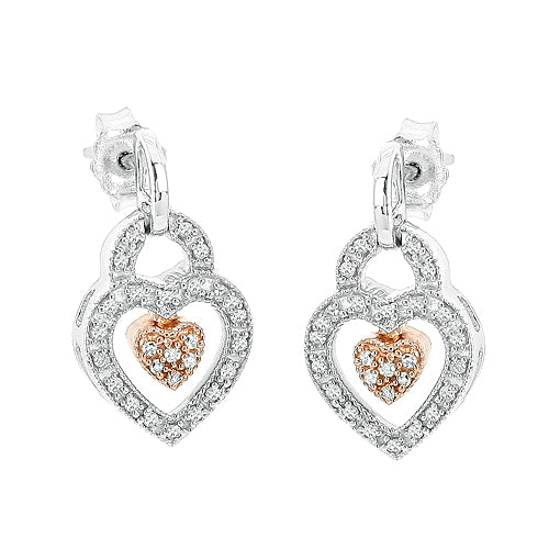 SS 0.20CTW DIAMOND FANCY EARRINGS
