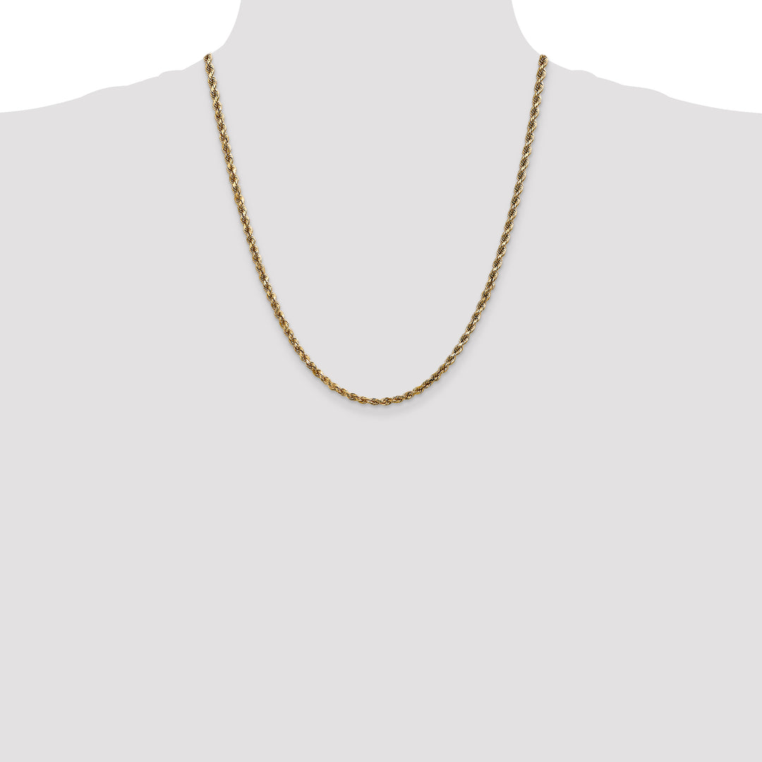 14k 3.5mm D/C Rope with Lobster Clasp Chain