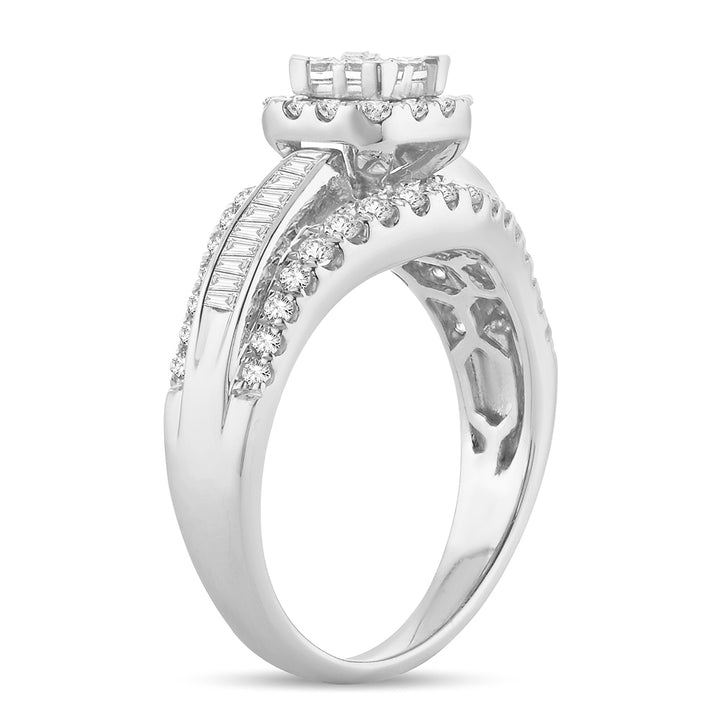 14K  4.00CT PR/CT  Diamond BRIDAL   RING