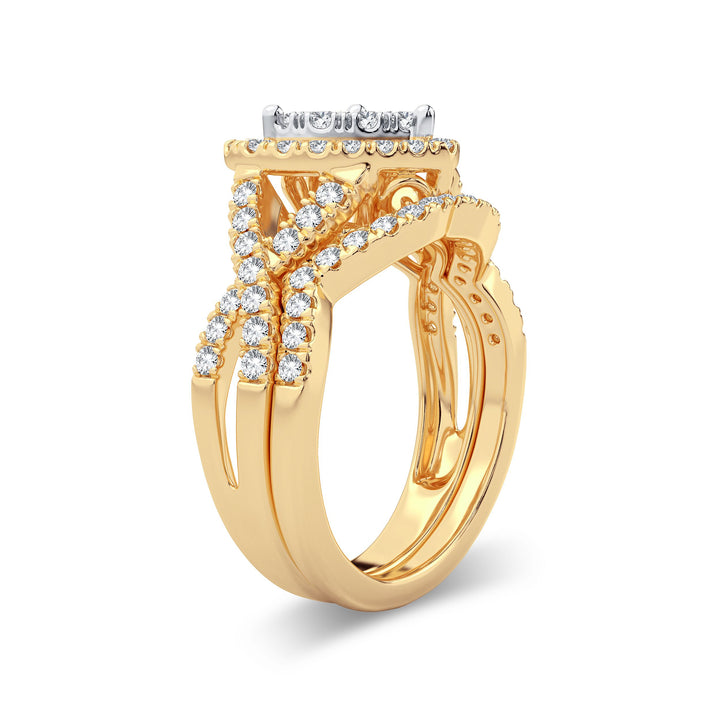 14K 1.00ct Diamond Bridal Ring